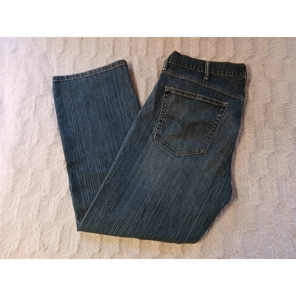 Levis 559 Jeans Relaxed Straight Dark Sand Wash Blue Denim Men's Size 38x30